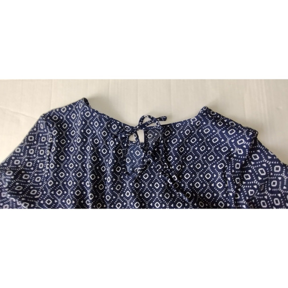 H&M Divided Blue White Geometric Pattern Summer Dress Womens Size Small 4 - Picture 7 of 8